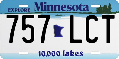 MN license plate 757LCT