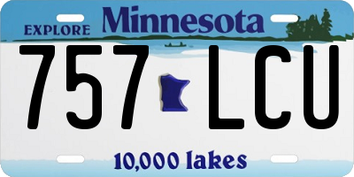 MN license plate 757LCU