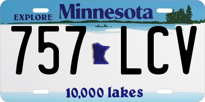 MN license plate 757LCV
