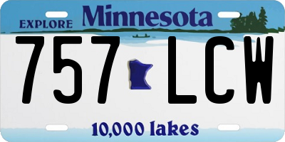 MN license plate 757LCW