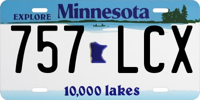MN license plate 757LCX