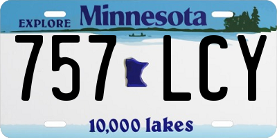 MN license plate 757LCY