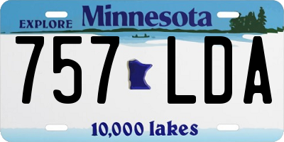 MN license plate 757LDA
