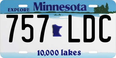 MN license plate 757LDC