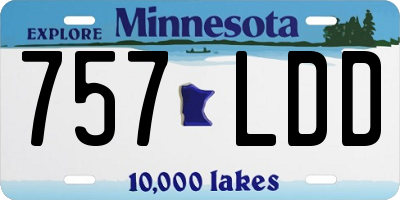 MN license plate 757LDD