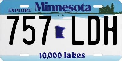MN license plate 757LDH