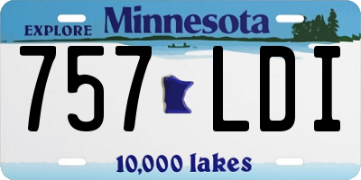 MN license plate 757LDI