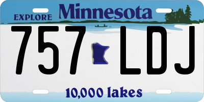 MN license plate 757LDJ