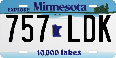 MN license plate 757LDK