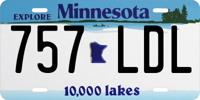 MN license plate 757LDL