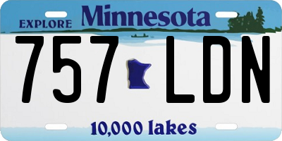 MN license plate 757LDN