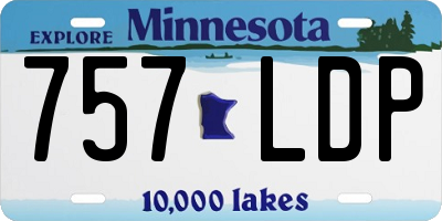 MN license plate 757LDP