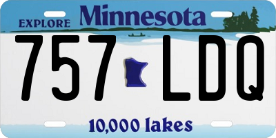 MN license plate 757LDQ