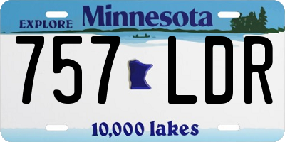 MN license plate 757LDR