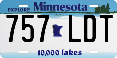 MN license plate 757LDT