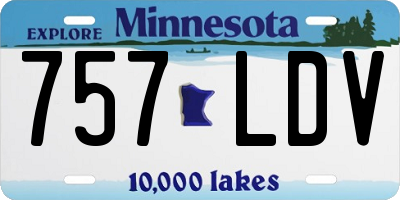 MN license plate 757LDV