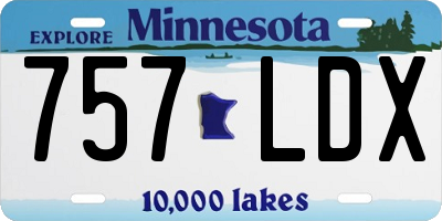 MN license plate 757LDX