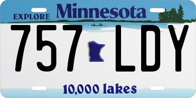 MN license plate 757LDY