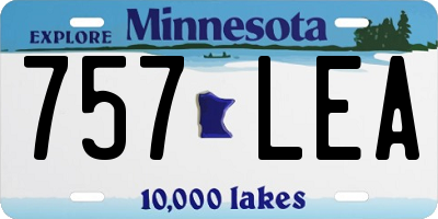MN license plate 757LEA