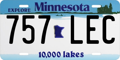 MN license plate 757LEC