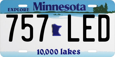 MN license plate 757LED