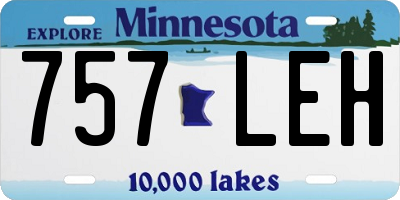 MN license plate 757LEH