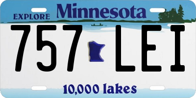 MN license plate 757LEI