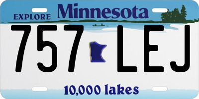 MN license plate 757LEJ