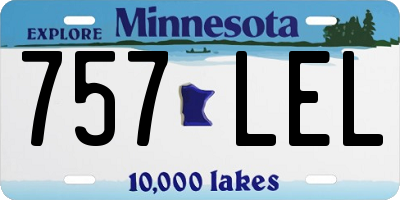 MN license plate 757LEL