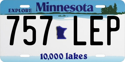 MN license plate 757LEP