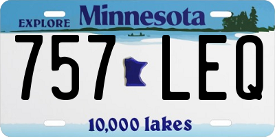 MN license plate 757LEQ