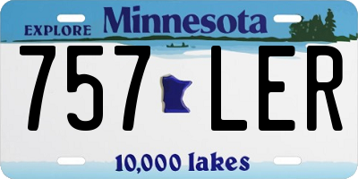 MN license plate 757LER