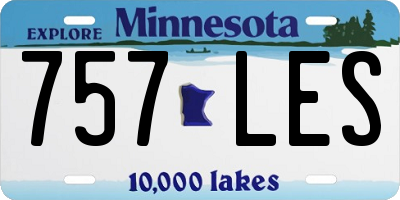 MN license plate 757LES