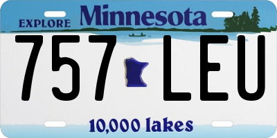 MN license plate 757LEU