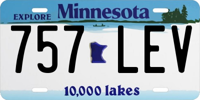 MN license plate 757LEV