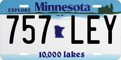 MN license plate 757LEY