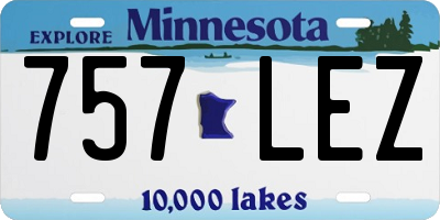 MN license plate 757LEZ