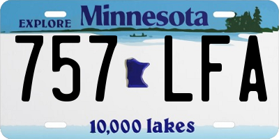 MN license plate 757LFA