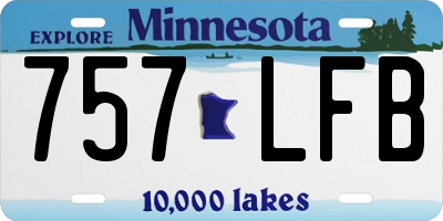 MN license plate 757LFB