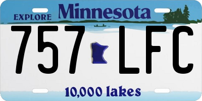 MN license plate 757LFC