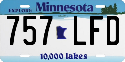 MN license plate 757LFD