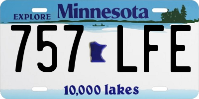 MN license plate 757LFE
