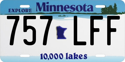 MN license plate 757LFF