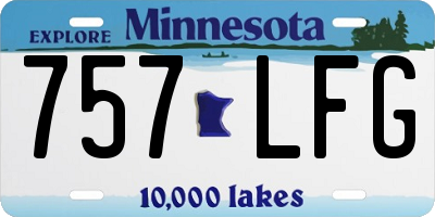 MN license plate 757LFG