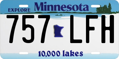 MN license plate 757LFH