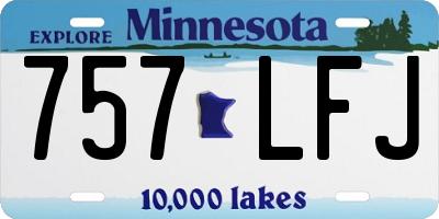 MN license plate 757LFJ