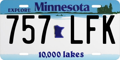 MN license plate 757LFK