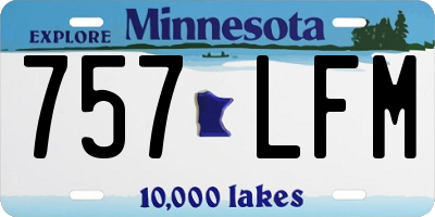 MN license plate 757LFM