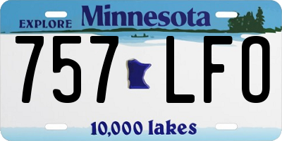 MN license plate 757LFO