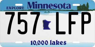 MN license plate 757LFP